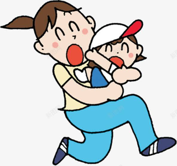 卡通创意人物母子png免抠素材_88icon https://88icon.com 人物 创意 卡通 母子 设计