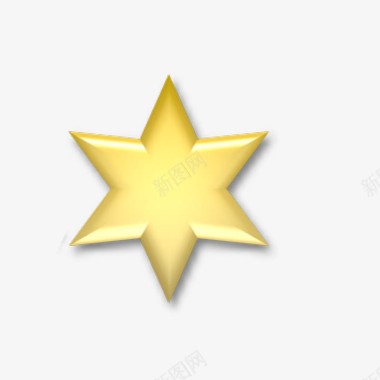 黄色六角星图标图标