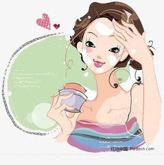 化妆的女人png免抠素材_88icon https://88icon.com 可爱 守护 小清新