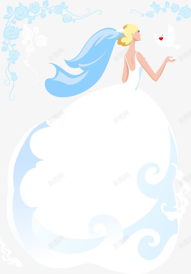 穿白裙的美女卡通手绘png免抠素材_88icon https://88icon.com 免抠素材 漂亮女子 白裙 白裙子 美女卡通手绘