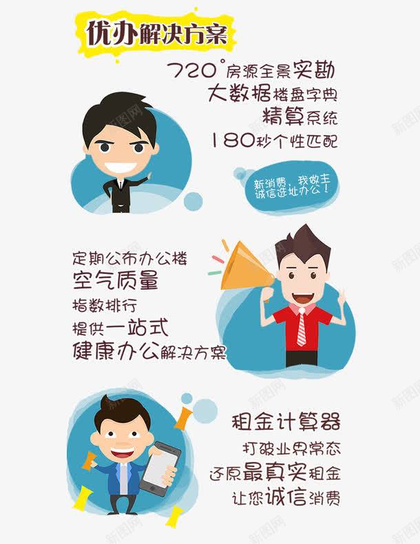 优办解决方案png免抠素材_88icon https://88icon.com 卡通人物 房源 方案 解决方案