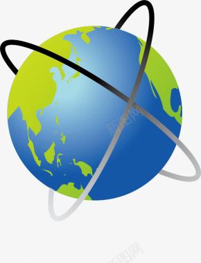卫星传输地球图标图标