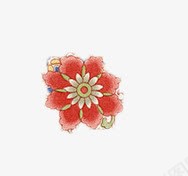 复古创意红色的花卉图案png免抠素材_88icon https://88icon.com 创意 图案 复古 红色 花卉
