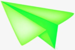 绿色清新纸飞机卡通手绘素材