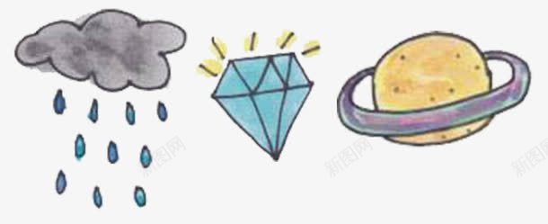 手绘插画库png免抠素材_88icon https://88icon.com 手绘乌云素材库 手绘插画素材库 手绘砖石插画素材库 插画 水擦插画