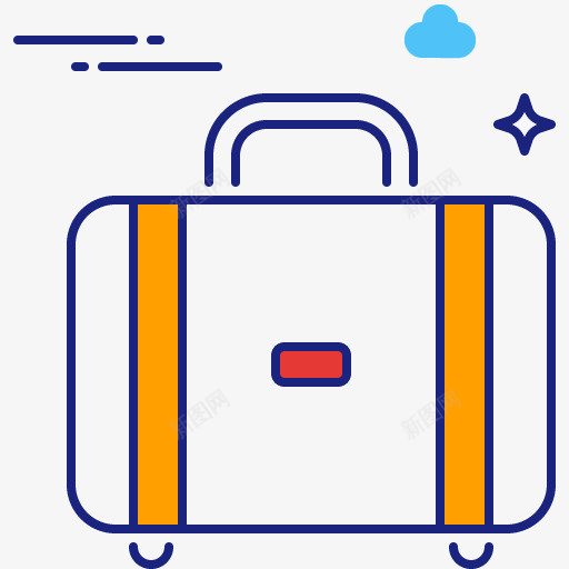 水彩卡通手绘行李箱png免抠素材_88icon https://88icon.com 创意 卡通 新意 水彩 笔刷 艺术 行李箱 设计