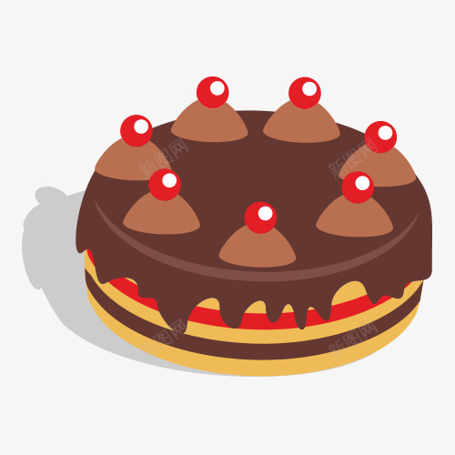 巧克力生日蛋糕png免抠素材_88icon https://88icon.com 卡通 生日蛋糕图片 美味食品 蛋糕