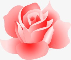 手绘粉色花朵装饰玫瑰素材