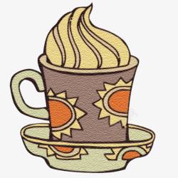 卡通装饰茶杯咖啡插图素材
