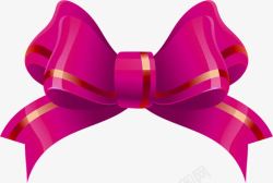 紫色卡通丝带蝴蝶结活动素材