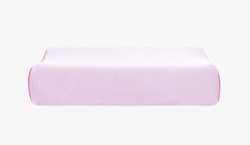 浅粉色护颈乳胶枕素材