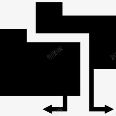 上箭共享文件夹界面符号黑色文件夹图标图标