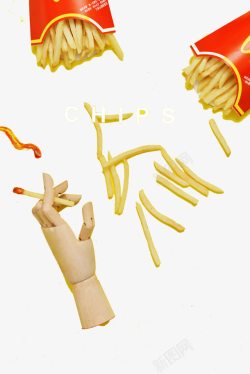 食物广告设计薯条高清图片