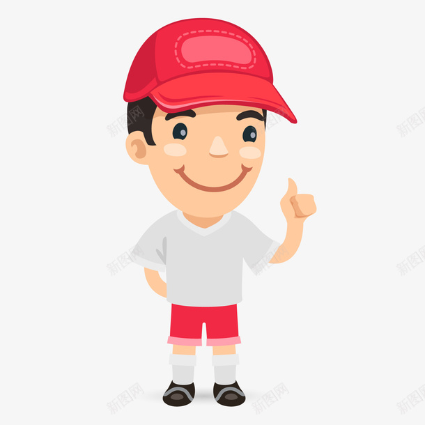 一个带红色帽子的卡通男孩矢量图ai免抠素材_88icon https://88icon.com 带红色帽子 帽子 微笑 扁平化 活泼 男孩 矢量图