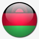 马拉维国旗国圆形世界旗图标图标