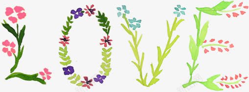 春日植物唯美字母创意png免抠素材_88icon https://88icon.com 创意 字母 春日 植物