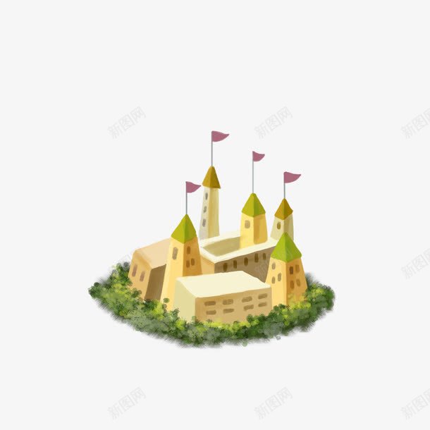 手绘的建筑物png免抠素材_88icon https://88icon.com PNG图形 PNG装饰 建筑物 房子 房屋 装饰