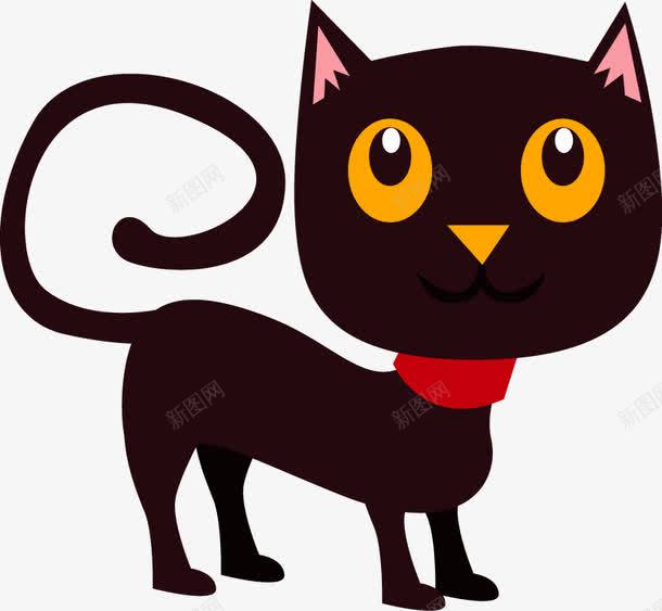 卡通黑猫png免抠素材_88icon https://88icon.com 卡通 黑猫