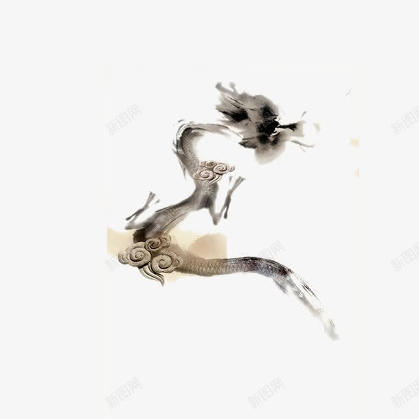 水墨龙png免抠素材_88icon https://88icon.com 水墨 龙