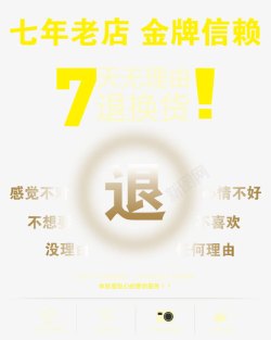 退货标签7天无理由退换货高清图片