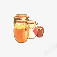 手绘卡通复古罐子png免抠素材_88icon https://88icon.com 卡通 复古 罐子