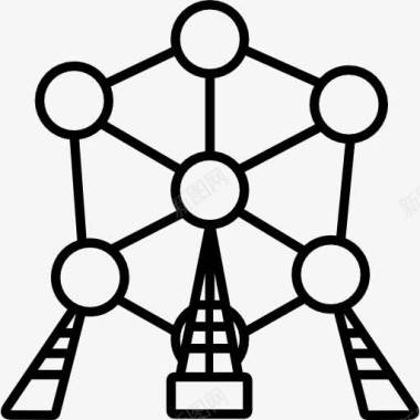 布鲁塞尔Atomium图标图标