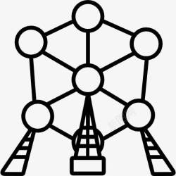 布鲁塞尔Atomium图标高清图片