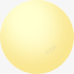 黄色漂亮圆月素材