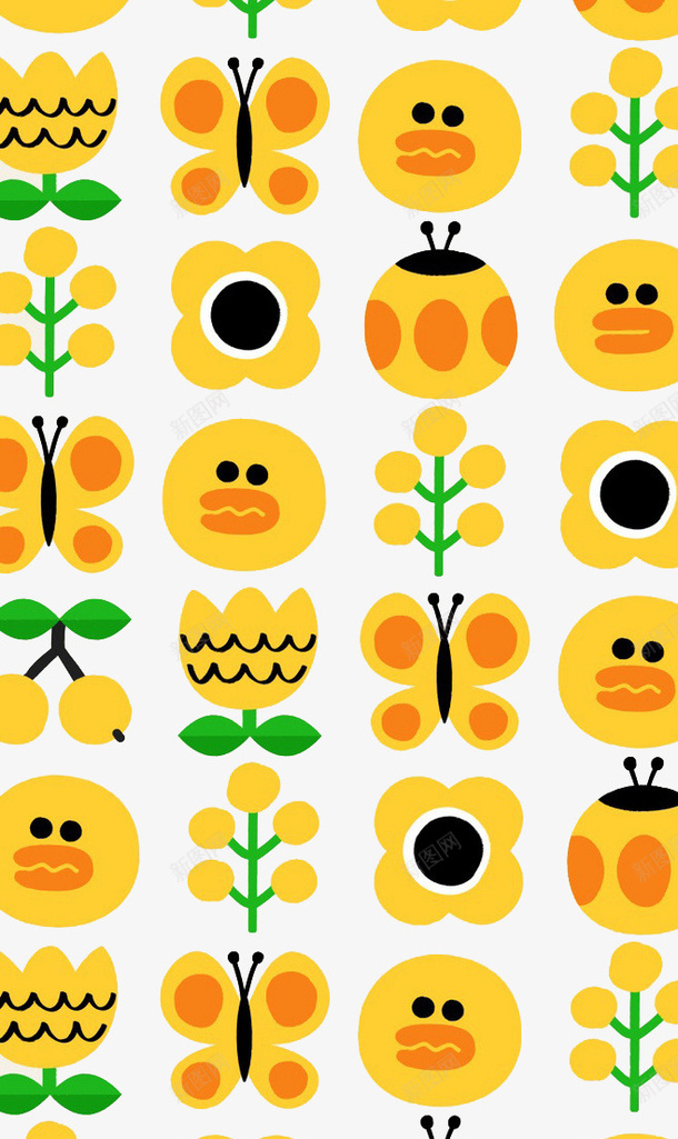 黄色背景矢量图eps免抠素材_88icon https://88icon.com 创意 背景 金龟子 黄色 矢量图
