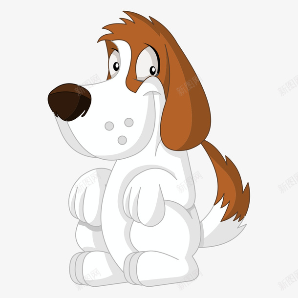 可爱俏皮的卡通狗矢量图ai免抠素材_88icon https://88icon.com 卡通 卡通狗 可爱的狗 彩色 手绘 棕色 狗年 白色 矢量图