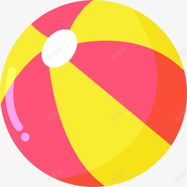 彩色沙滩排球png免抠素材_88icon https://88icon.com 夏季装饰 扁平化 沙滩排球 矢量图案 装饰图 设计图