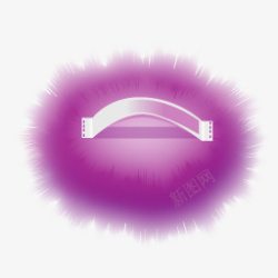 时尚紫色粉扑素材