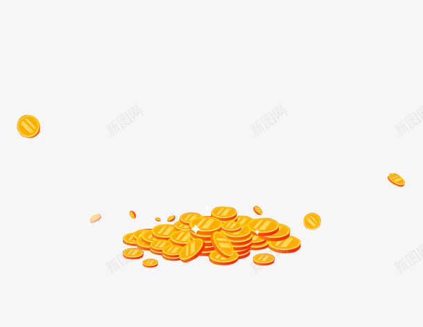 黄色卡通金币装饰图案png免抠素材_88icon https://88icon.com 免抠PNG 卡通 装饰图案 金币 黄色