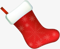 圣诞节红色圣诞袜矢量图素材