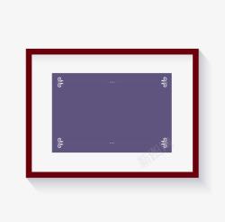 古棱角相框紫色单款素材