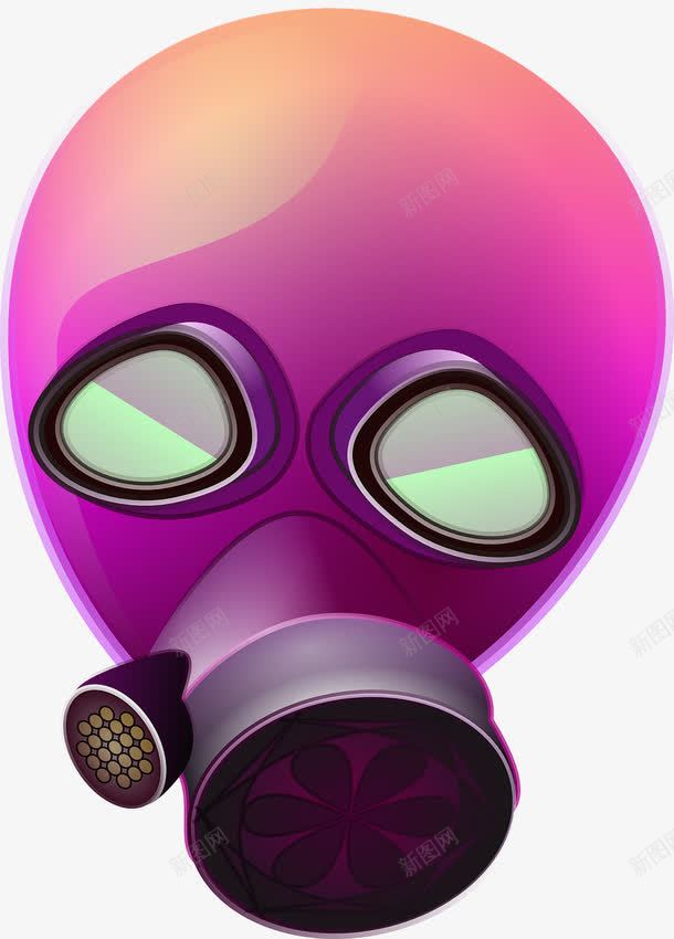 紫色的防毒面具png免抠素材_88icon https://88icon.com 氧气 紫色 防毒 面具
