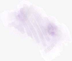 手绘紫色墨迹圣诞雪花素材