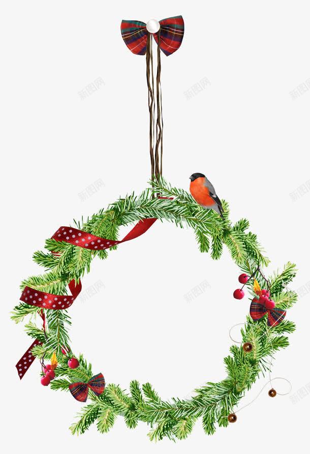 圣诞花圈png免抠素材_88icon https://88icon.com 圣诞节 植物 绿色 花圈