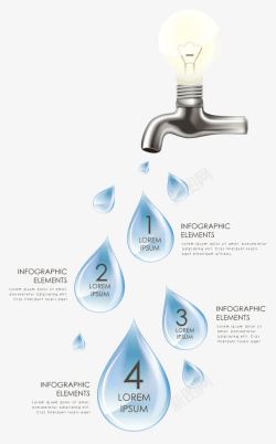 水龙头省水省电矢量图素材