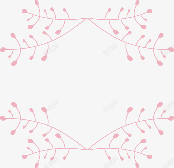 粉红色树枝标题框矢量图ai免抠素材_88icon https://88icon.com 婚礼请帖 树枝 树枝标题框 矢量png 粉红色 粉色树枝 矢量图