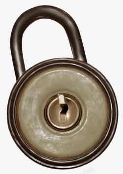 锁眼古铜色的锁高清图片