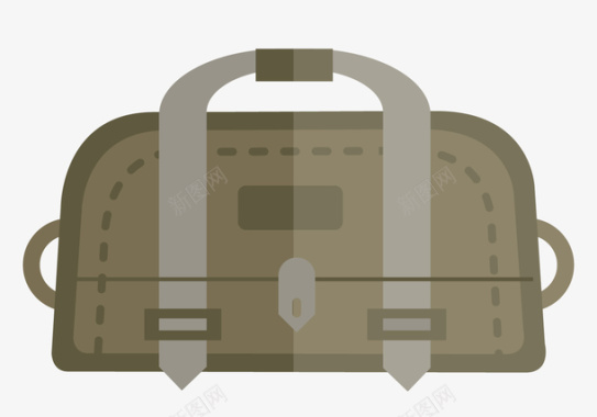 军旅深色复古军旅包箱标矢量图图标图标