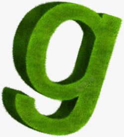 艺术绿色字母创意草地素材