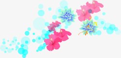 创意手绘水彩花卉植物图案素材