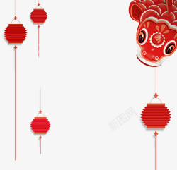 中国风节日灯笼装饰素材