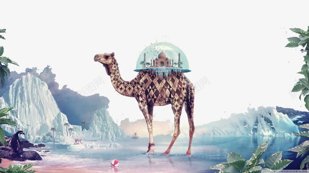 创意骆驼图案大山背景图png免抠素材_88icon https://88icon.com 创意骆驼图案 大山背景图 风景