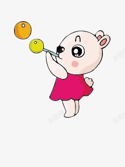 吹泡泡的小兔png免抠素材_88icon https://88icon.com 卡通 图片 白色