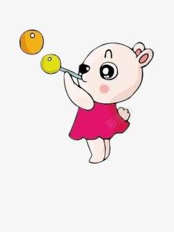 吹泡泡的小兔素材