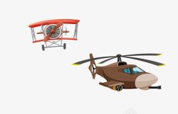 直升飞机和无人航拍机素材