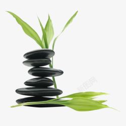 叠起的黑色石子素材